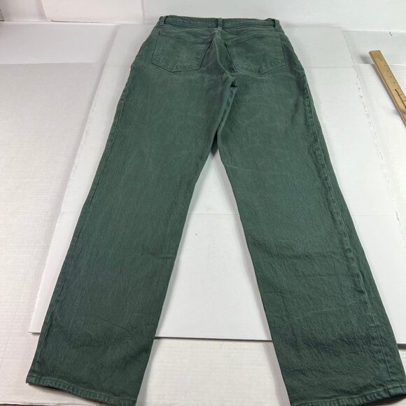 Abercrombie Fitch Jeans Womens 31x32* 90s Straight High Rise Green Denim Tag 30L - Picture 7 of 16